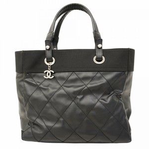 Chanel Paris-Biarritz canvas tote bag, black, for women